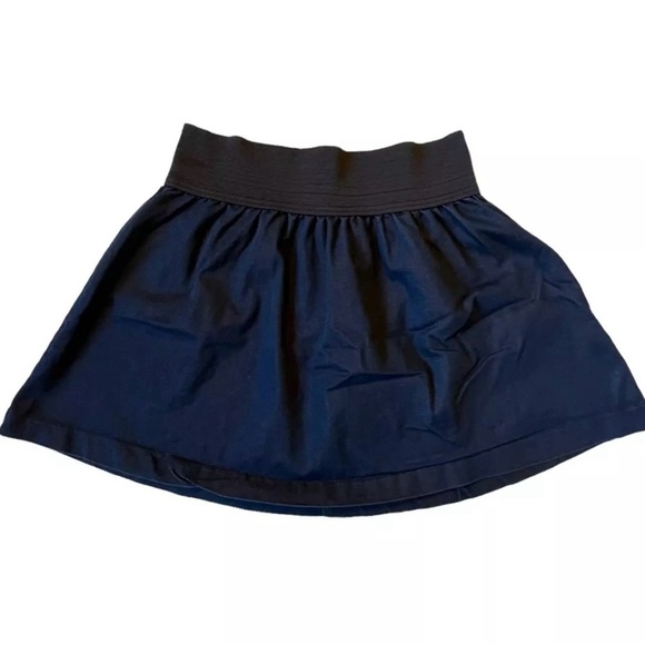 Max Azria Miley Cyrus Girls Skirt M 7/8 Mini Full Pull On Skaters Navy Black - Picture 1 of 7